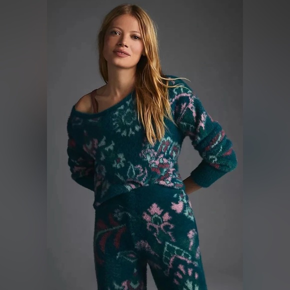 Anthropologie Other - Anthropologie Daily Practice Ultra Soft Multi Clr Sweater/Pant Set Top:LPant:M